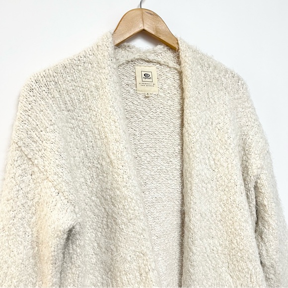 Rip Curl Snow Drify Fuzzy Boucle Cardigan Sweater Open Teddy Knit Size Small - Picture 6 of 12